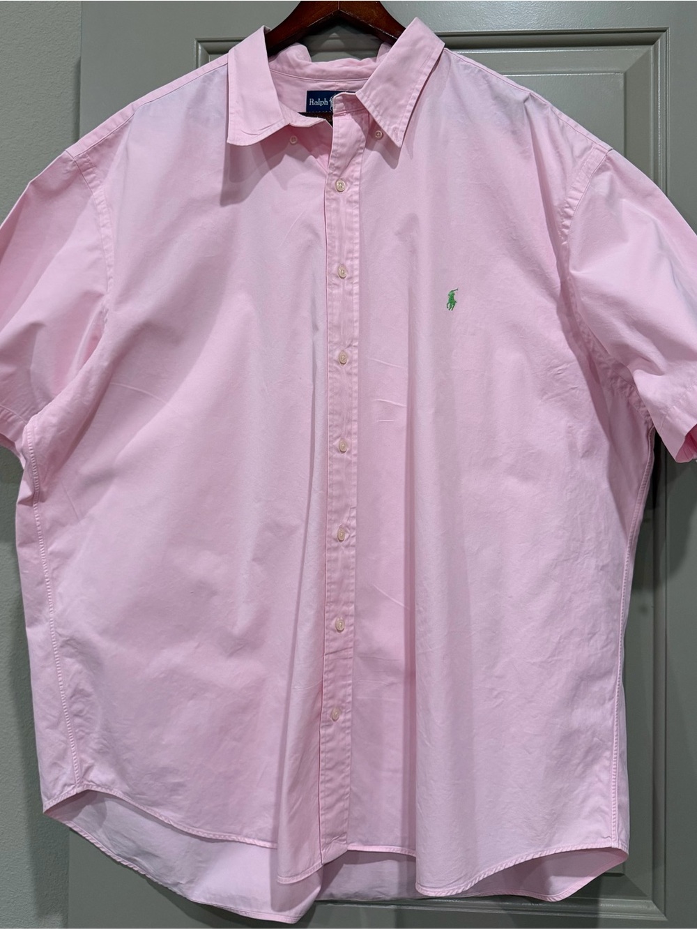 Ralph Lauren Light Pink Short-Sleeve Button-Down Shirt